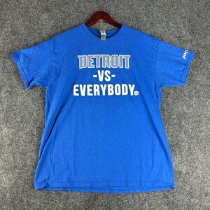 Detroit vs Everybody Gildan Heavy Cotton T Shirt Mens Large VG  Condition